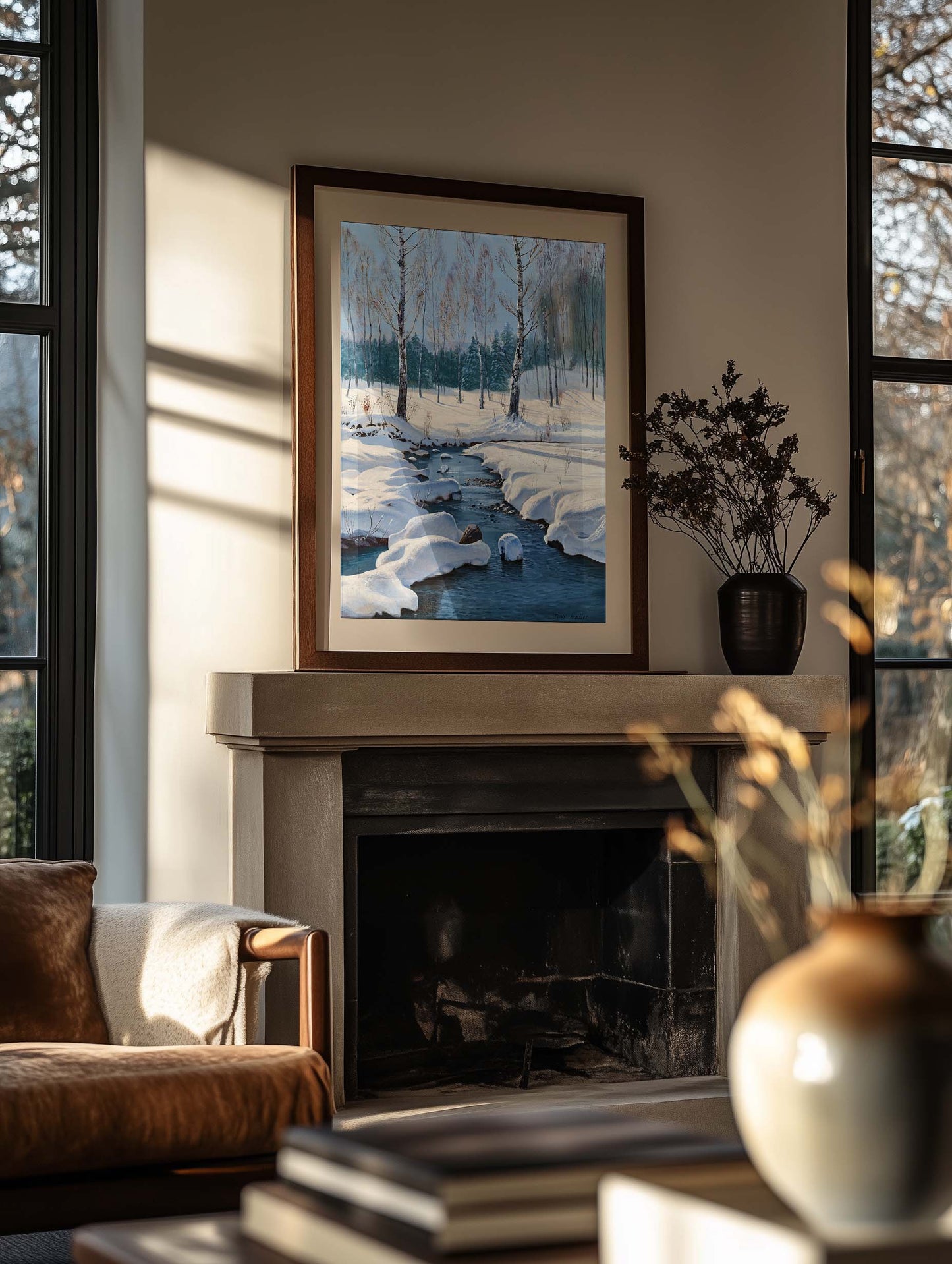 Winter Landscape with a Creek