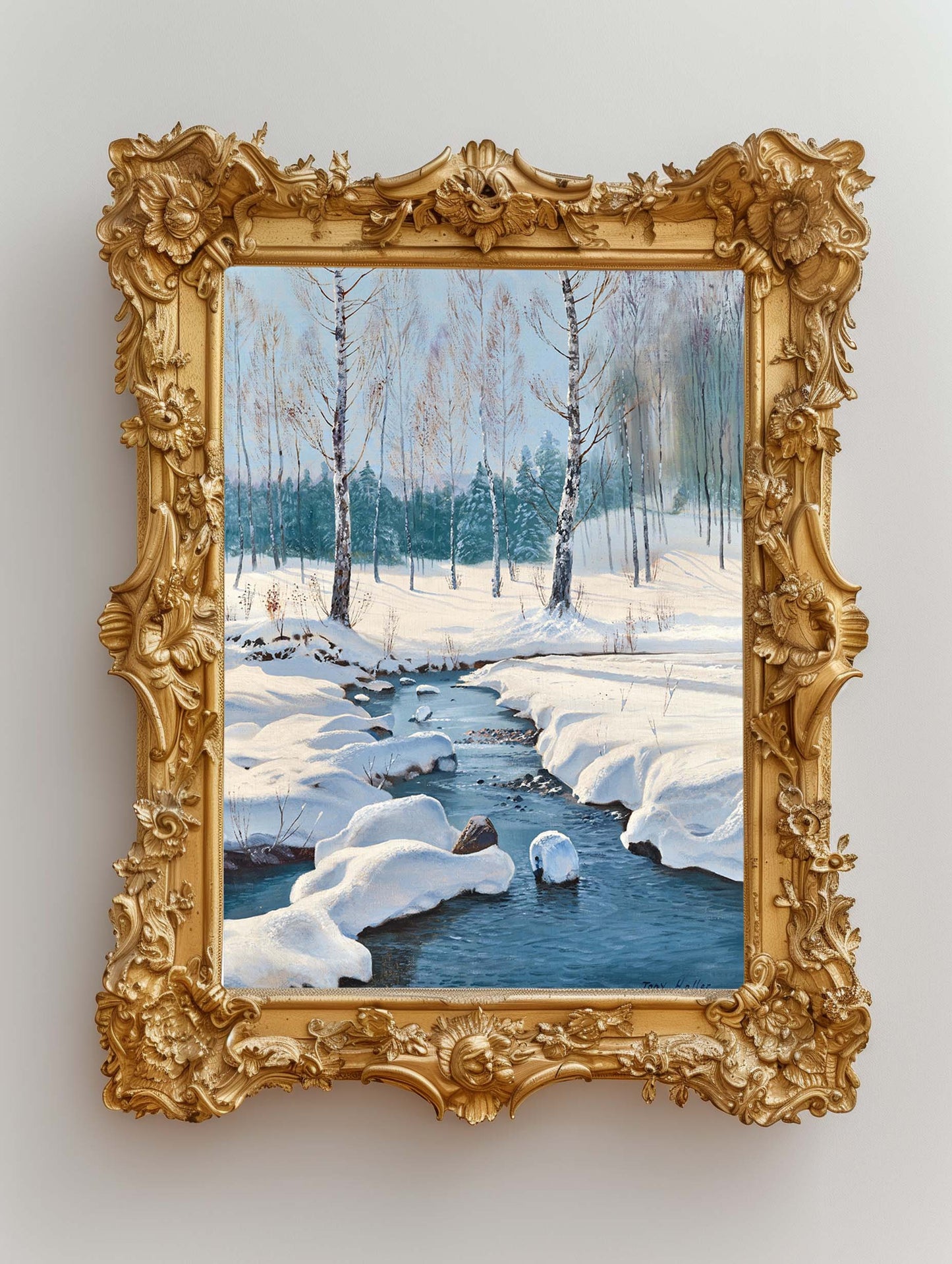 Winter Landscape with a Creek