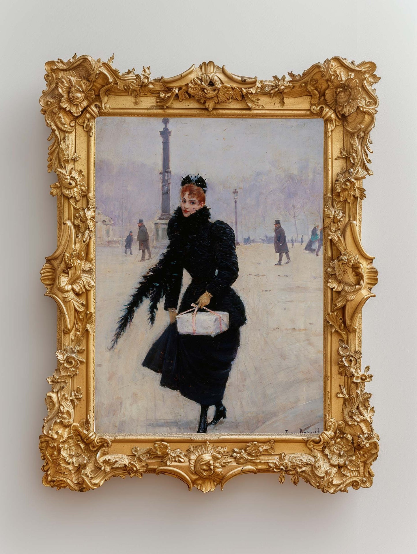 Parisienne sur la place de la Concorde