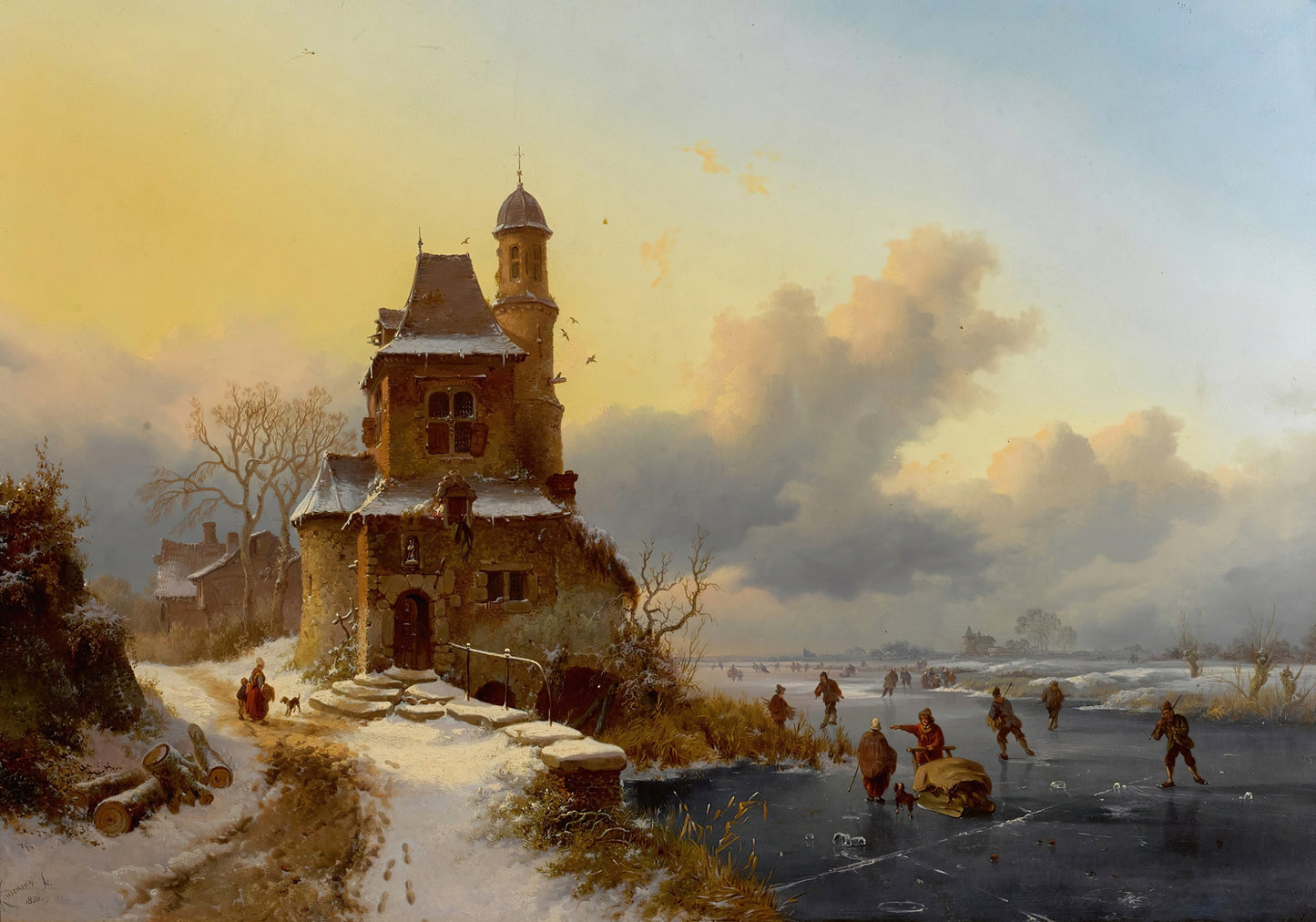 Winter Landscape with Skaters