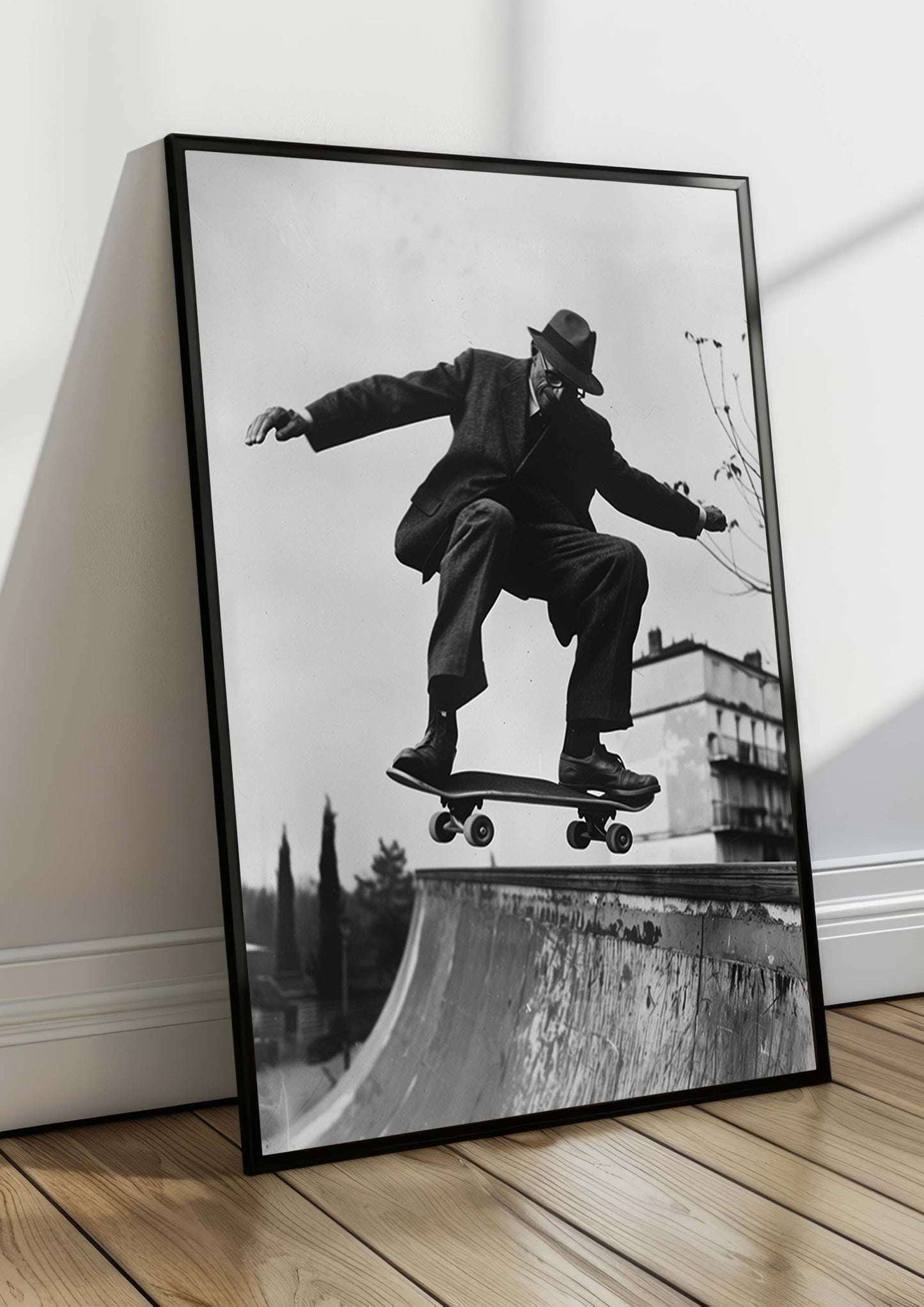 Poster - Le vieux skater - Série Anachronismes